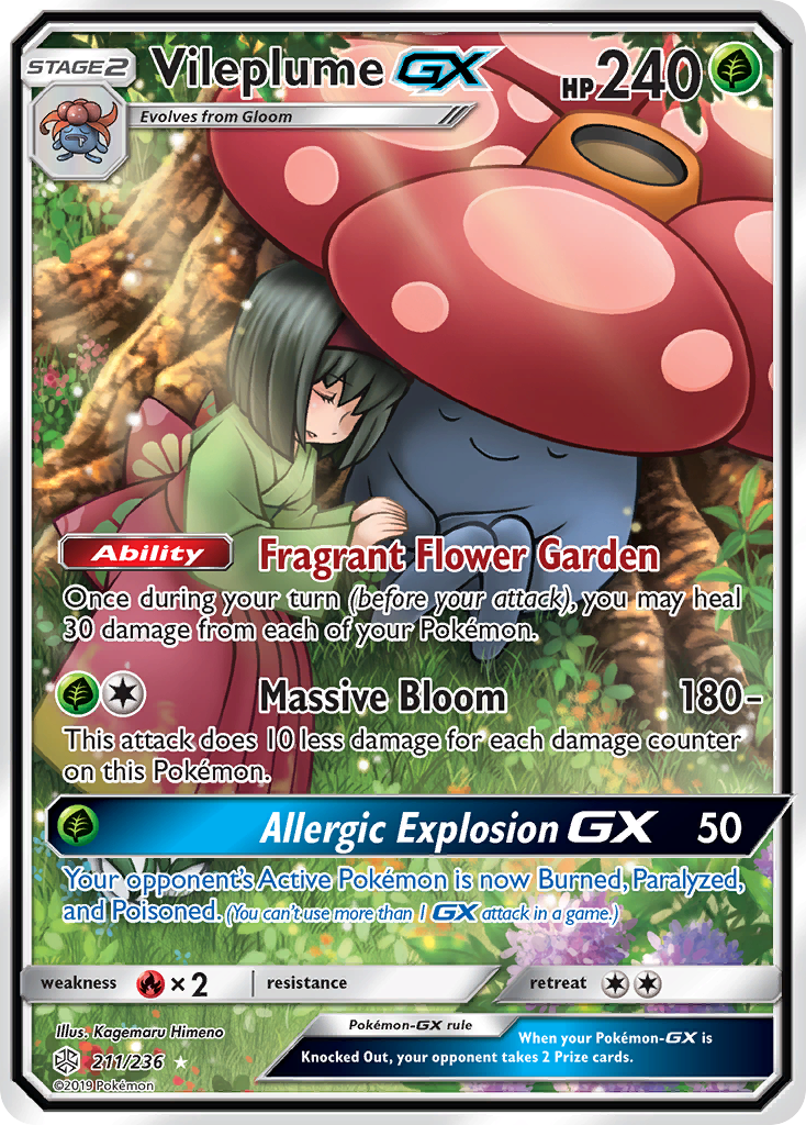 Vileplume GX (211/236) [Sun & Moon: Cosmic Eclipse] | Good Games North