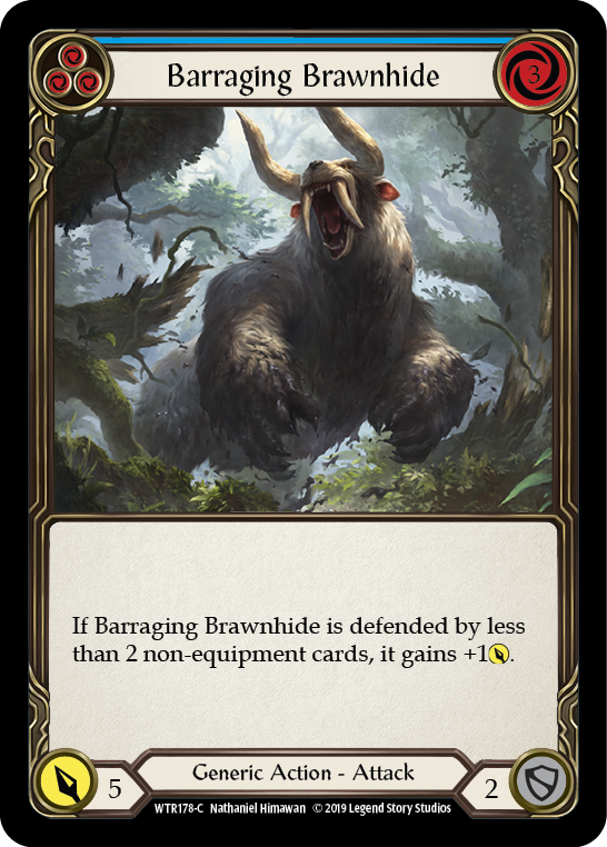 Barraging Brawnhide (Blue) [WTR178-C] Alpha Print Normal | Good Games North