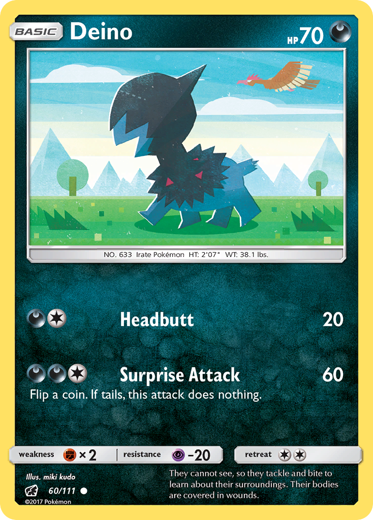 Deino (60/111) [Sun & Moon: Crimson Invasion] | Good Games North