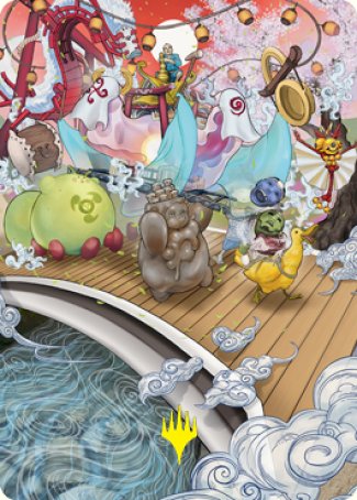 March of Otherworldly Light Art Card (Gold-Stamped Signature) [Kamigawa: Neon Dynasty Art Series] | Good Games North