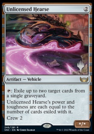 Unlicensed Hearse (Promo Pack) [Streets of New Capenna Promos] | Good Games North