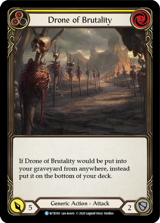 Drone of Brutality (Yellow) [U-WTR165] (Welcome to Rathe Unlimited)  Unlimited Rainbow Foil | Good Games North