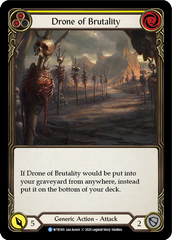 Drone of Brutality (Yellow) [U-WTR165] (Welcome to Rathe Unlimited)  Unlimited Rainbow Foil | Good Games North