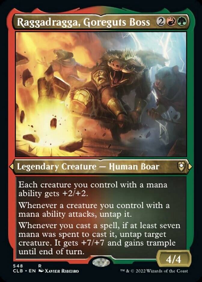 Raggadragga, Goreguts Boss (Foil Etched) [Commander Legends: Battle for Baldur's Gate] | Good Games North