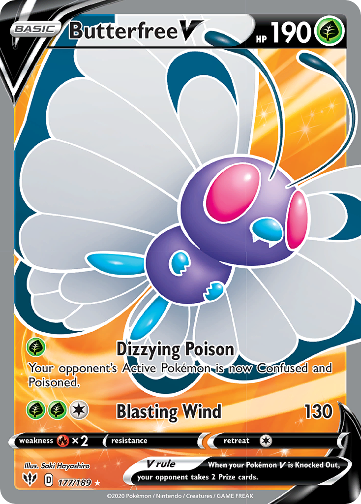 Butterfree V (177/189) [Sword & Shield: Darkness Ablaze] | Good Games North