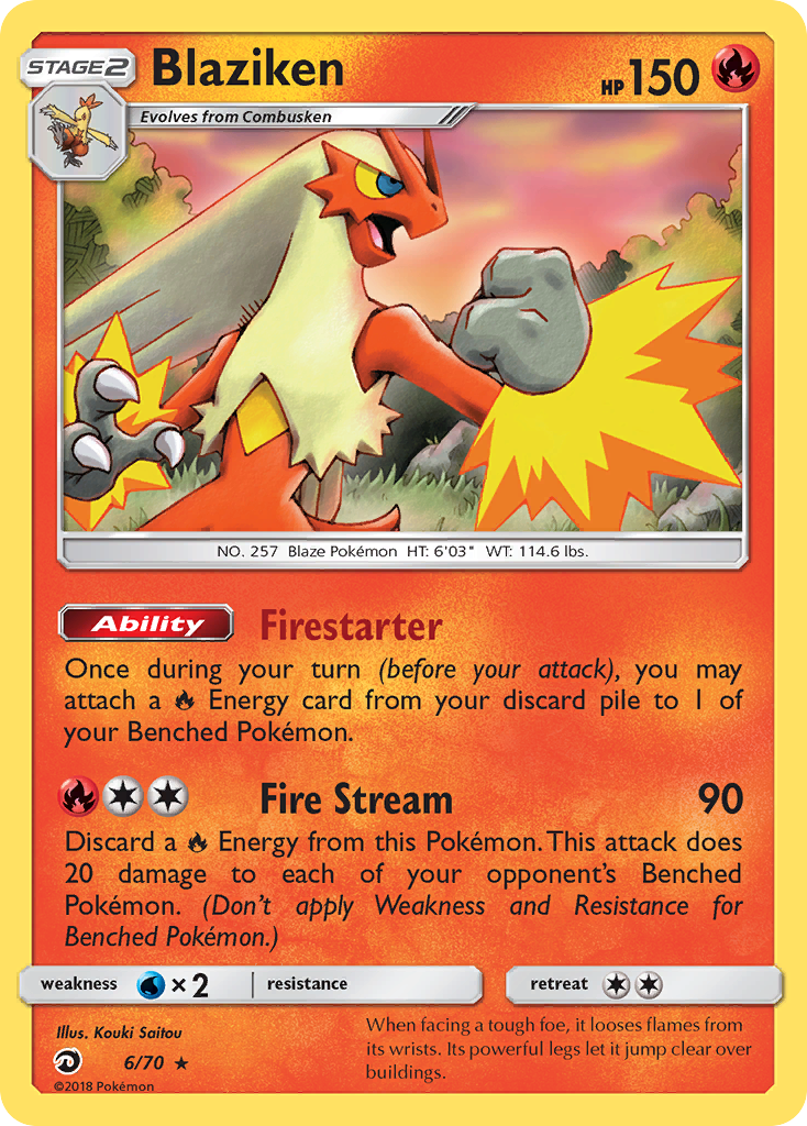Blaziken (6/70) [Sun & Moon: Dragon Majesty] | Good Games North
