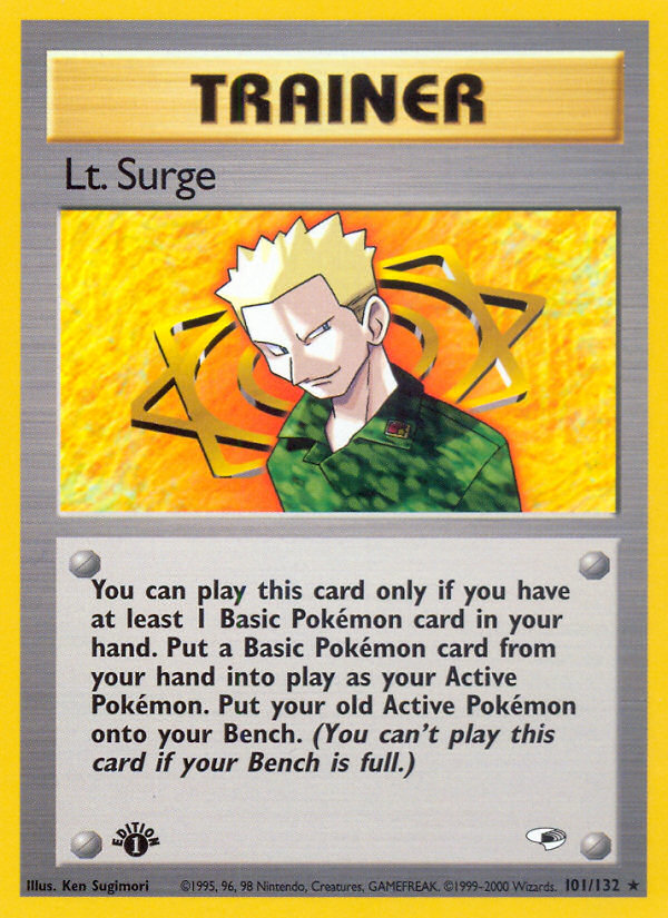 Lt. Surge (101/132) [Gym Heroes 1st Edition] | Good Games North