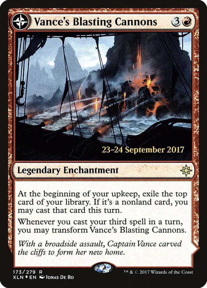 Vance's Blasting Cannons // Spitfire Bastion  [Ixalan Prerelease Promos] | Good Games North