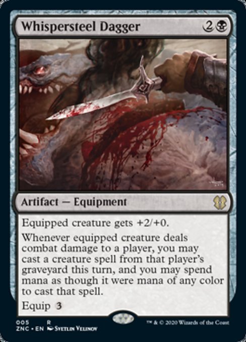 Whispersteel Dagger [Commander: Zendikar Rising] | Good Games North