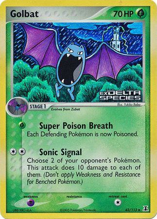 Golbat (43/113) (Stamped) [EX: Delta Species] | Good Games North