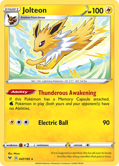 Jolteon (047/185) [Sword & Shield: Vivid Voltage] | Good Games North