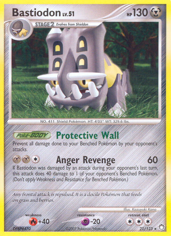 Bastiodon (21/123) (Theme Deck Exclusive) [Diamond & Pearl: Mysterious Treasures] | Good Games North