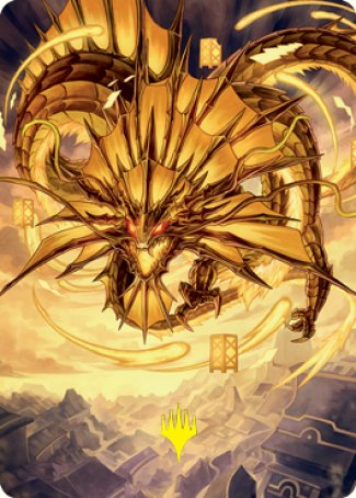 Ao, the Dawn Sky 2 Art Card (Gold-Stamped Signature) [Kamigawa: Neon Dynasty Art Series] | Good Games North