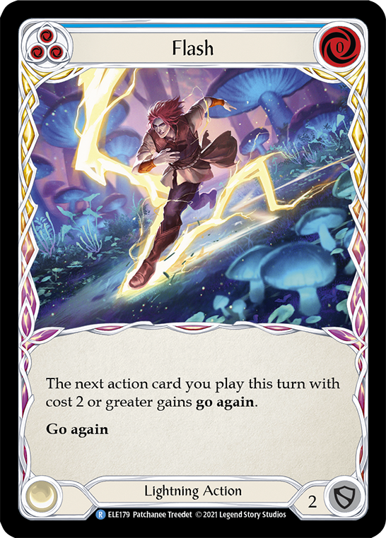Flash (Blue) [ELE179] (Tales of Aria)  1st Edition Rainbow Foil | Good Games North