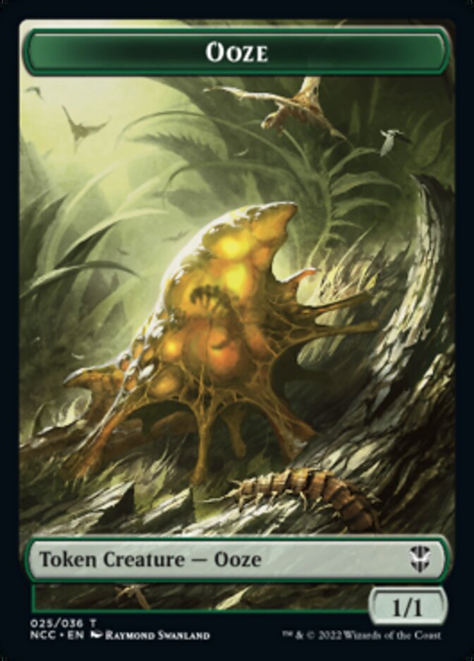 Ooze (025) // Treasure (015) Double-sided Token [Streets of New Capenna Commander Tokens] | Good Games North