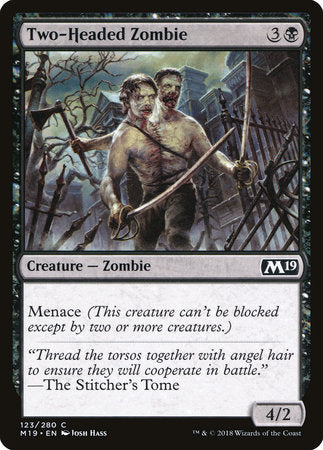 Two-Headed Zombie [Core Set 2019] | Good Games North