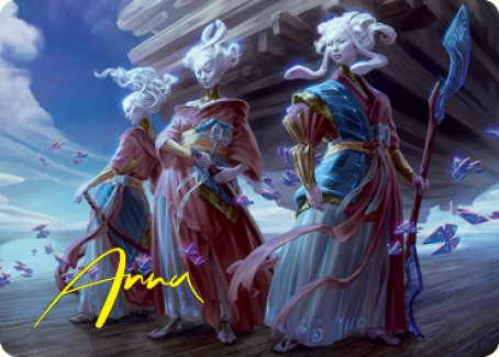 Guardians of Oboro Art Card (Gold-Stamped Signature) [Kamigawa: Neon Dynasty Art Series] | Good Games North