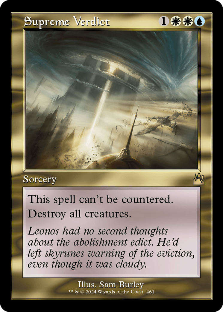 Supreme Verdict (Retro Frame) [Ravnica Remastered] | Good Games North