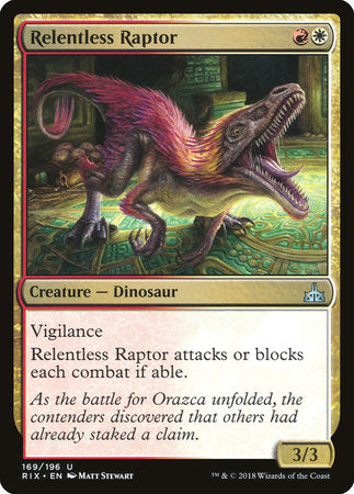 Relentless Raptor [Rivals of Ixalan] | Good Games North