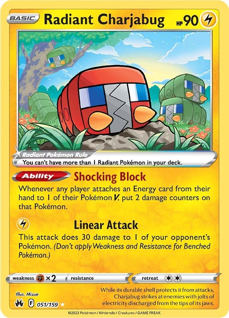 Radiant Charjabug (051/159) [Sword & Shield: Crown Zenith] | Good Games North