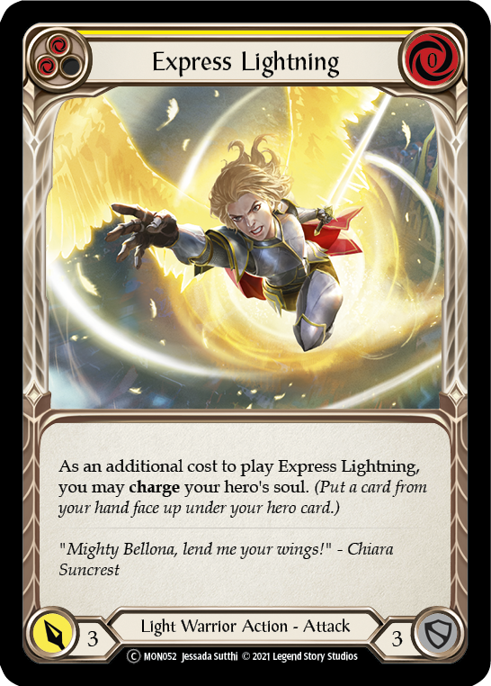 Express Lightning (Yellow) [U-MON052-RF] Unlimited Rainbow Foil | Good Games North