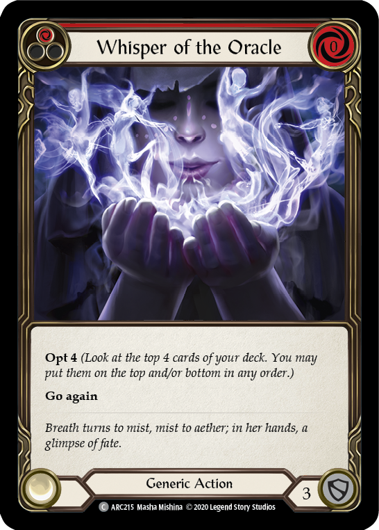 Whisper of the Oracle (Red) [U-ARC215] Unlimited Rainbow Foil | Good Games North