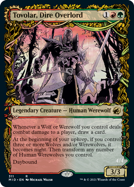 Tovolar, Dire Overlord // Tovolar, the Midnight Scourge (Showcase Equinox) [Innistrad: Midnight Hunt] | Good Games North