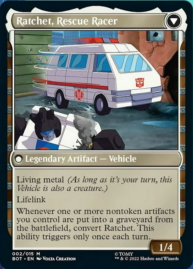 Ratchet, Field Medic // Ratchet, Rescue Racer [Universes Beyond: Transformers] | Good Games North