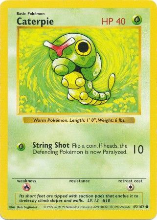 Caterpie (45/102) [Base Set Shadowless Unlimited] | Good Games North