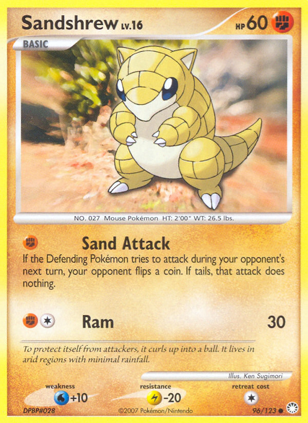 Sandshrew (96/123) [Diamond & Pearl: Mysterious Treasures] | Good Games North