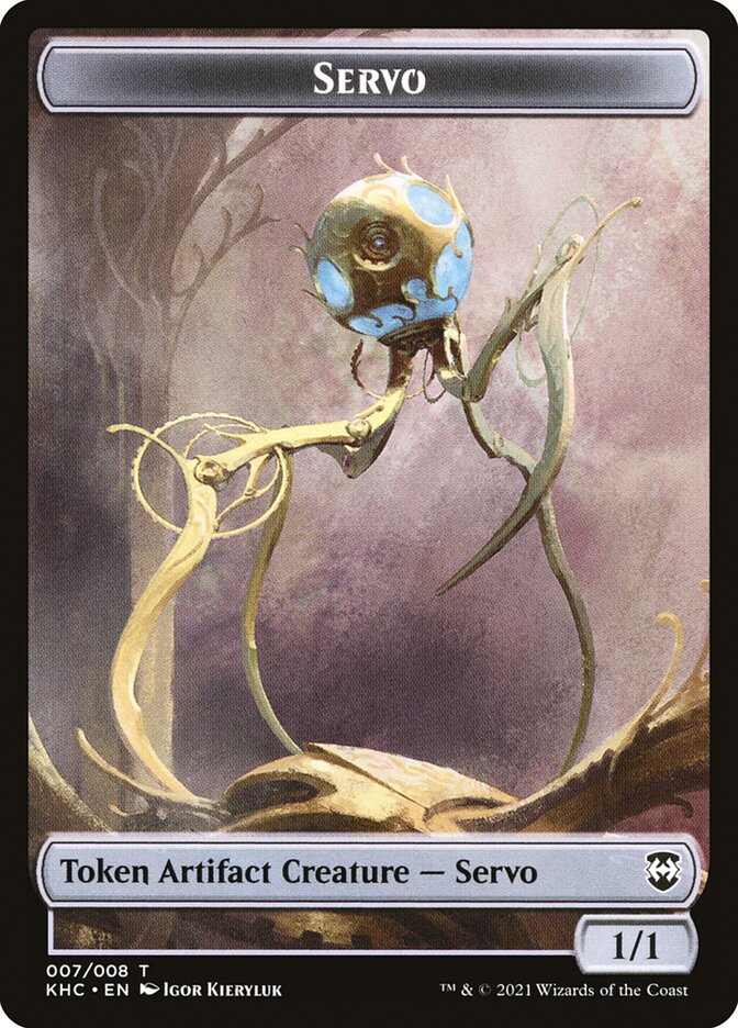 Elf Warrior // Servo Double-sided Token [Kaldheim Commander Tokens] | Good Games North