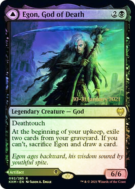Egon, God of Death // Throne of Death  [Kaldheim Prerelease Promos] | Good Games North