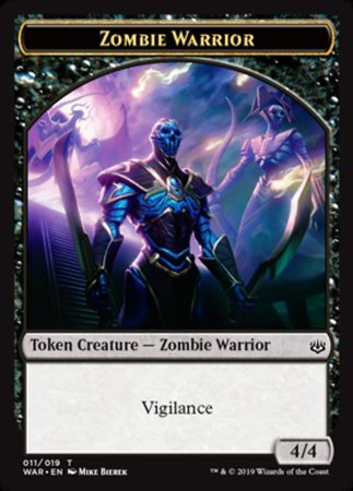 Zombie Warrior Token [War of the Spark Tokens] | Good Games North