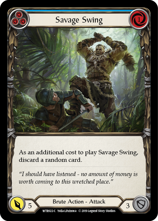 Savage Swing (Blue) [WTR022-C] Alpha Print Normal | Good Games North