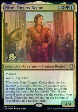 Nine-Fingers Keene [Commander Legends: Battle for Baldur's Gate Prerelease Promos] | Good Games North