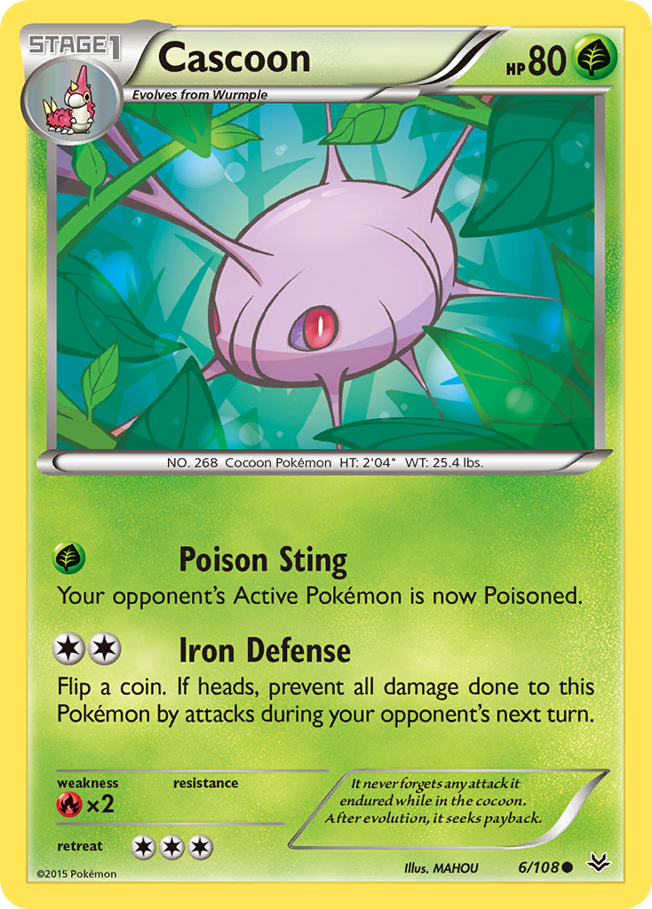 Cascoon (6/108) [XY: Roaring Skies] | Good Games North