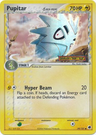 Pupitar (59/101) (Delta Species) (Stamped) [EX: Dragon Frontiers] | Good Games North