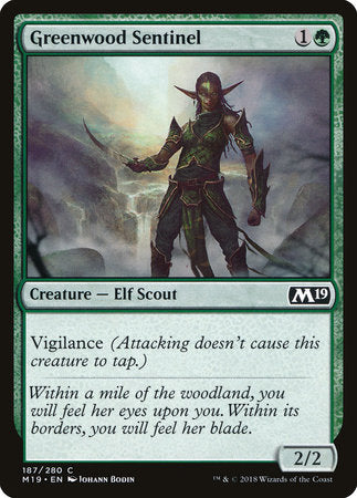 Greenwood Sentinel [Core Set 2019] | Good Games North