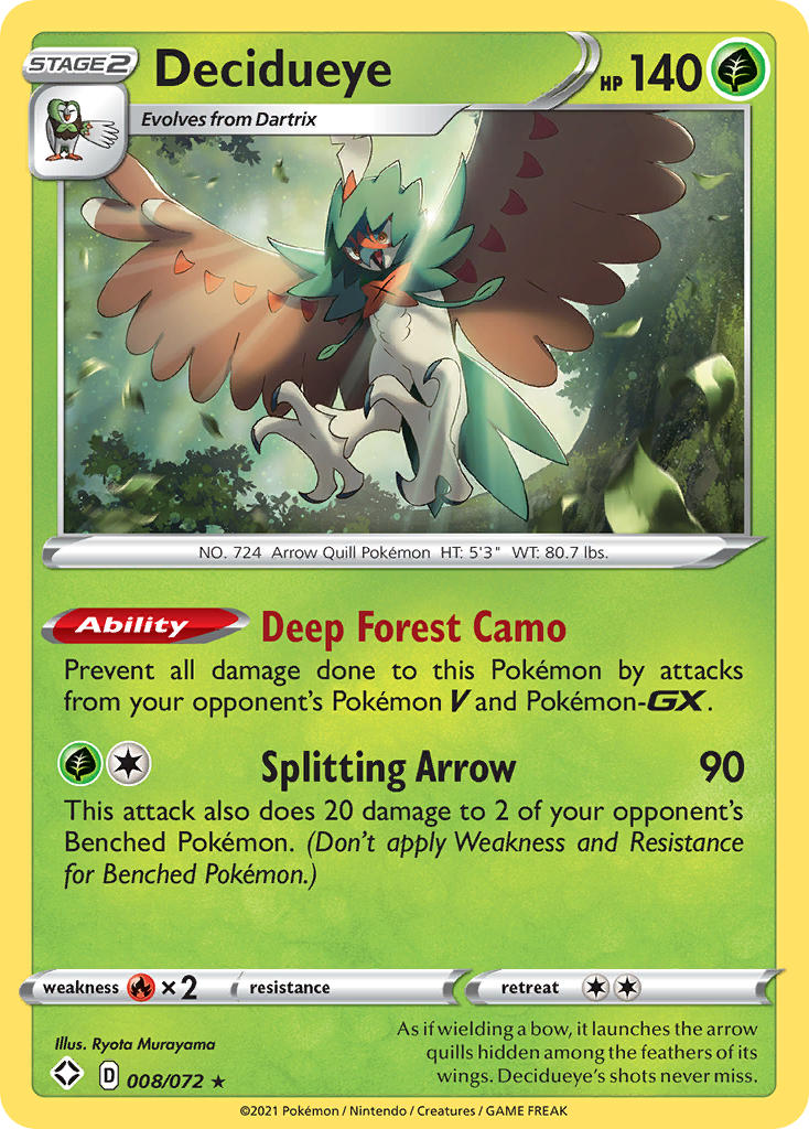 Decidueye (008/072) [Sword & Shield: Shining Fates] | Good Games North