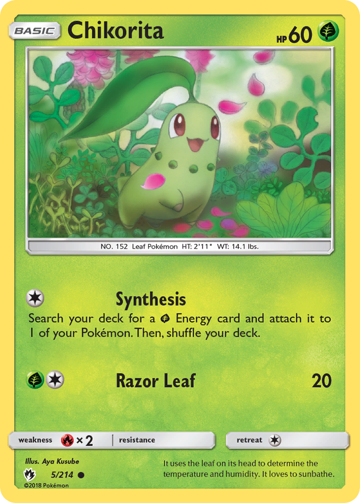 Chikorita (5/214) [Sun & Moon: Lost Thunder] | Good Games North