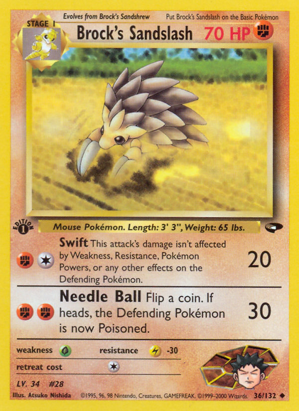 Brock's Sandslash (36/132) [Gym Challenge 1st Edition] | Good Games North