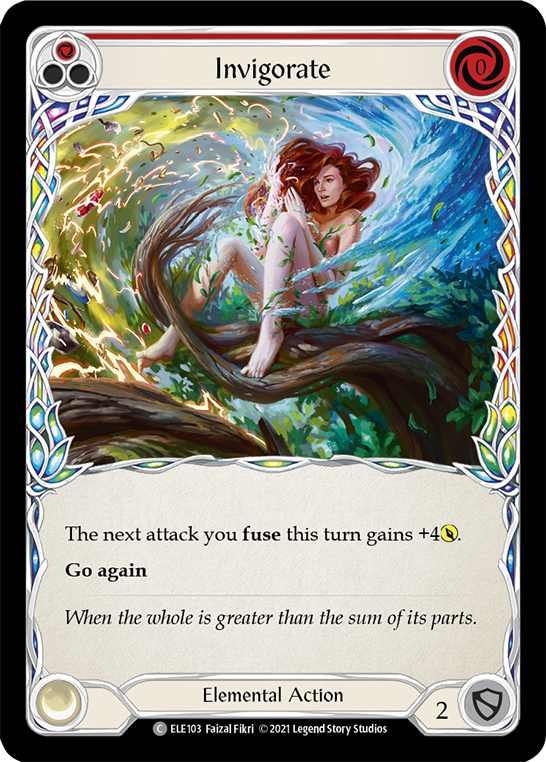 Invigorate (Red) [ELE103] (Tales of Aria)  1st Edition Rainbow Foil | Good Games North