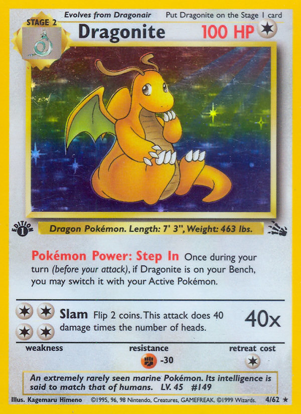 Dragonite (4/62) [Fossil 1st Edition] | Good Games North