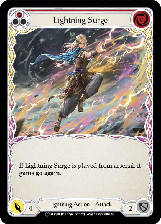 Lightning Surge (Red) [U-ELE189] Unlimited Normal | Good Games North