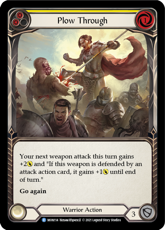 Plow Through (Yellow) [MON114] 1st Edition Normal | Good Games North