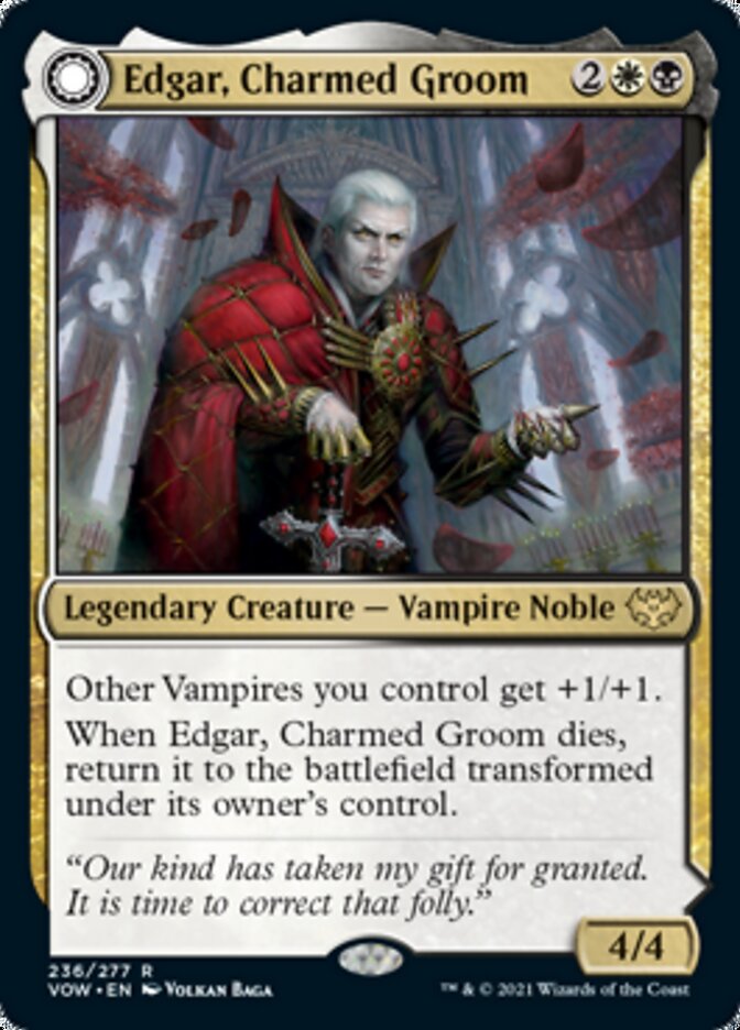 Edgar, Charmed Groom // Edgar Markov's Coffin [Innistrad: Crimson Vow] | Good Games North