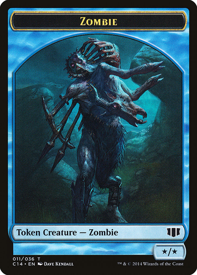 Kraken // Zombie (011/036) Double-sided Token [Commander 2014 Tokens] | Good Games North