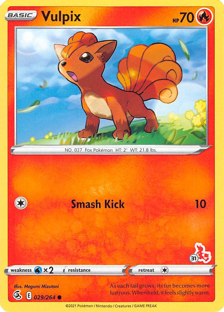 Vulpix (029/264) (Cinderace Stamp #31) [Battle Academy 2022] | Good Games North