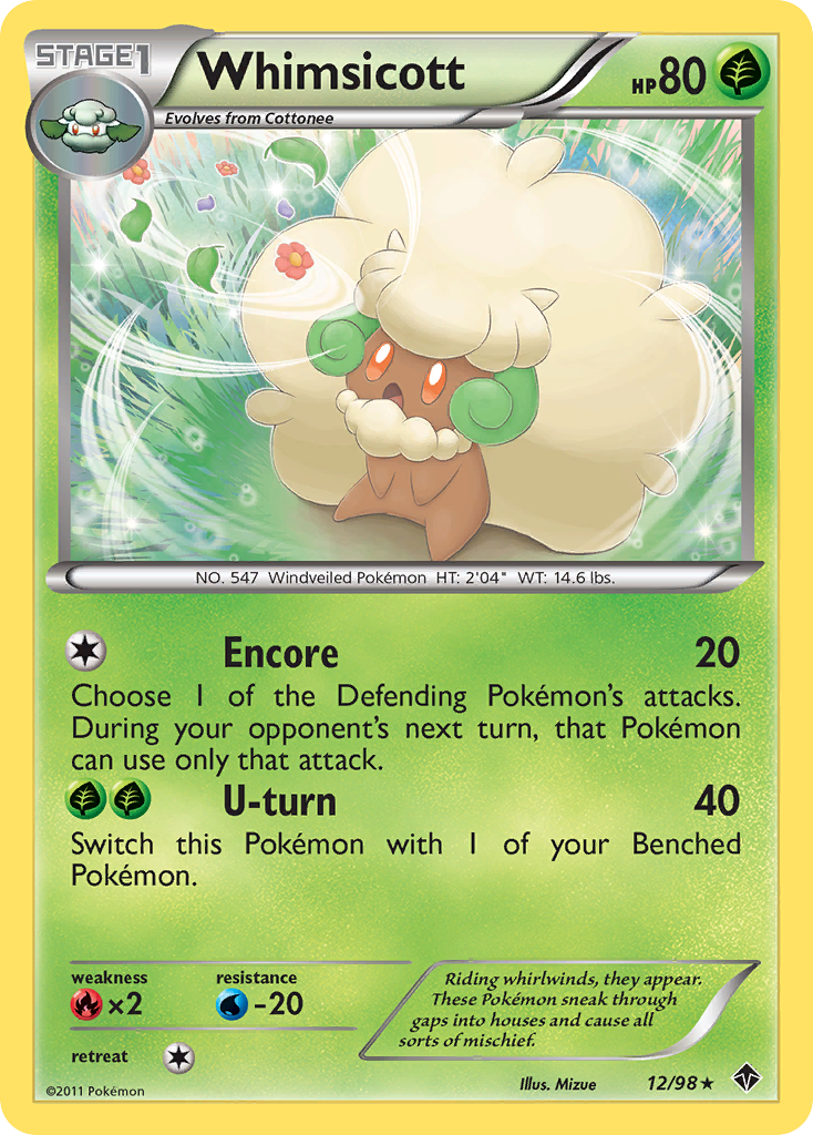 Whimsicott (12/98) [Black & White: Emerging Powers] | Good Games North
