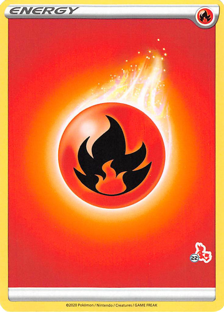 Fire Energy (Cinderace Stamp #22) [Battle Academy 2022] | Good Games North